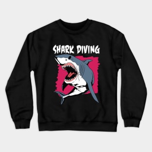 Shark Diving Crewneck Sweatshirt